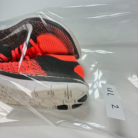 Nike Free 4.0 Flyknit Orange Black Running Shoes 631050-800 Women's Size 8 - Picture 10 of 10